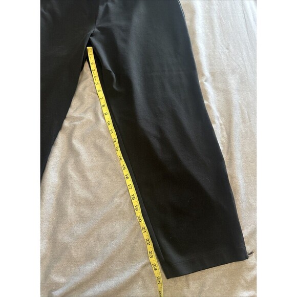 Eileen Fisher Woman BLACK Rayon Blend Tapered Pants W/ Side Zippers At Bottom 3X - Picture 4 of 9